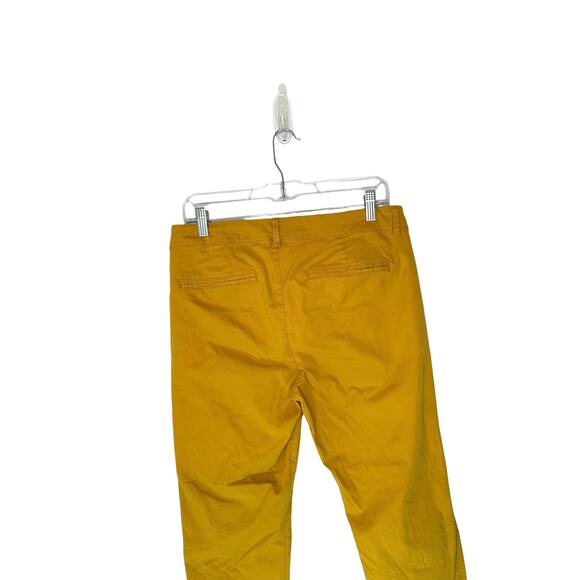 Old Navy Yellow Career Business Office Straight Leg Pixie Dress Pants Size 8 - Picture 6 of 11